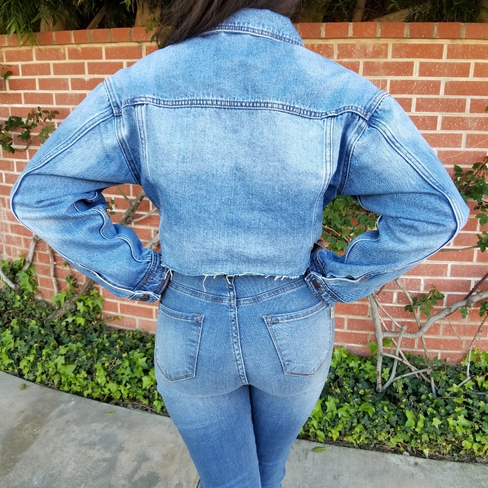 LAST ONE! Fashion Nova by Vibrant Denim Jacket - Picture 3 of 11